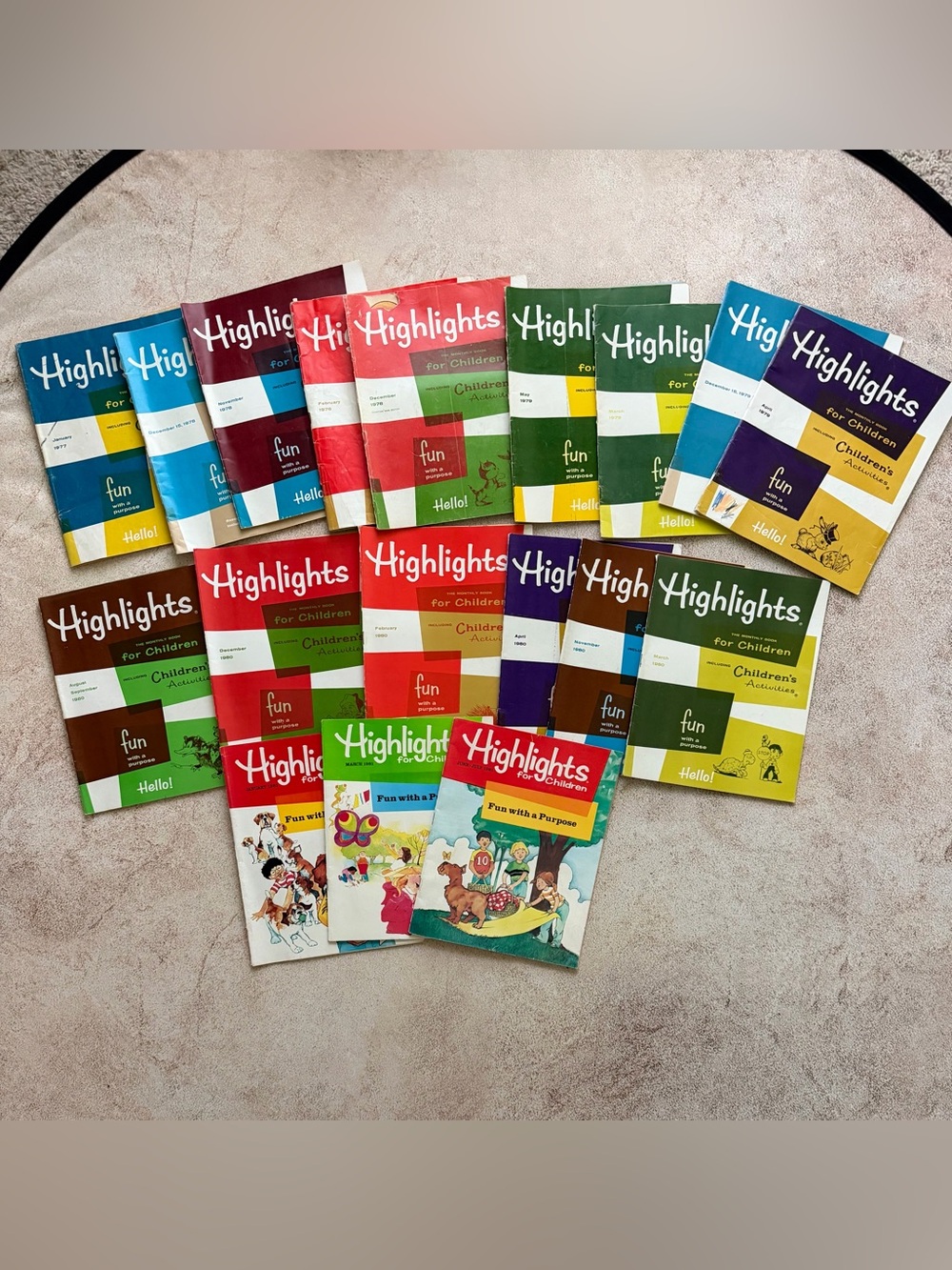 18 Vintage 1977-1981 Highlights for Children Activity Booklets - Multi Color